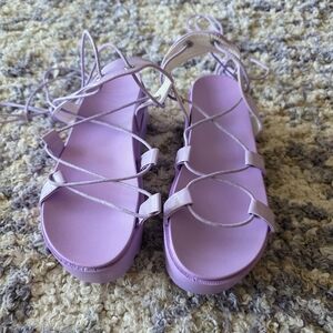 Lavender Strappy Sandals